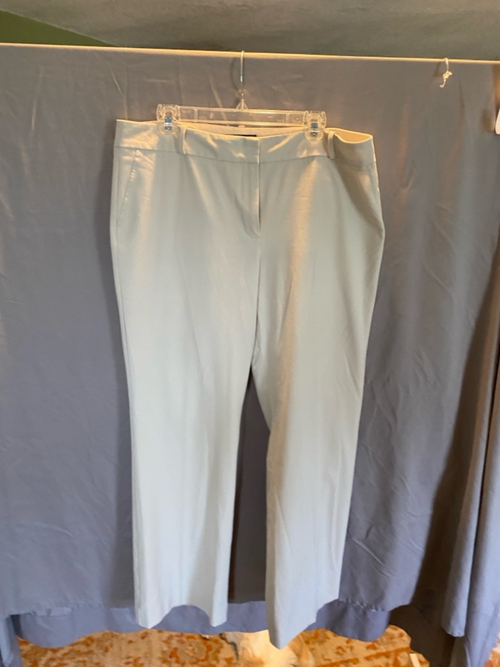 Talbots Cream Straight-Leg Dress Pants